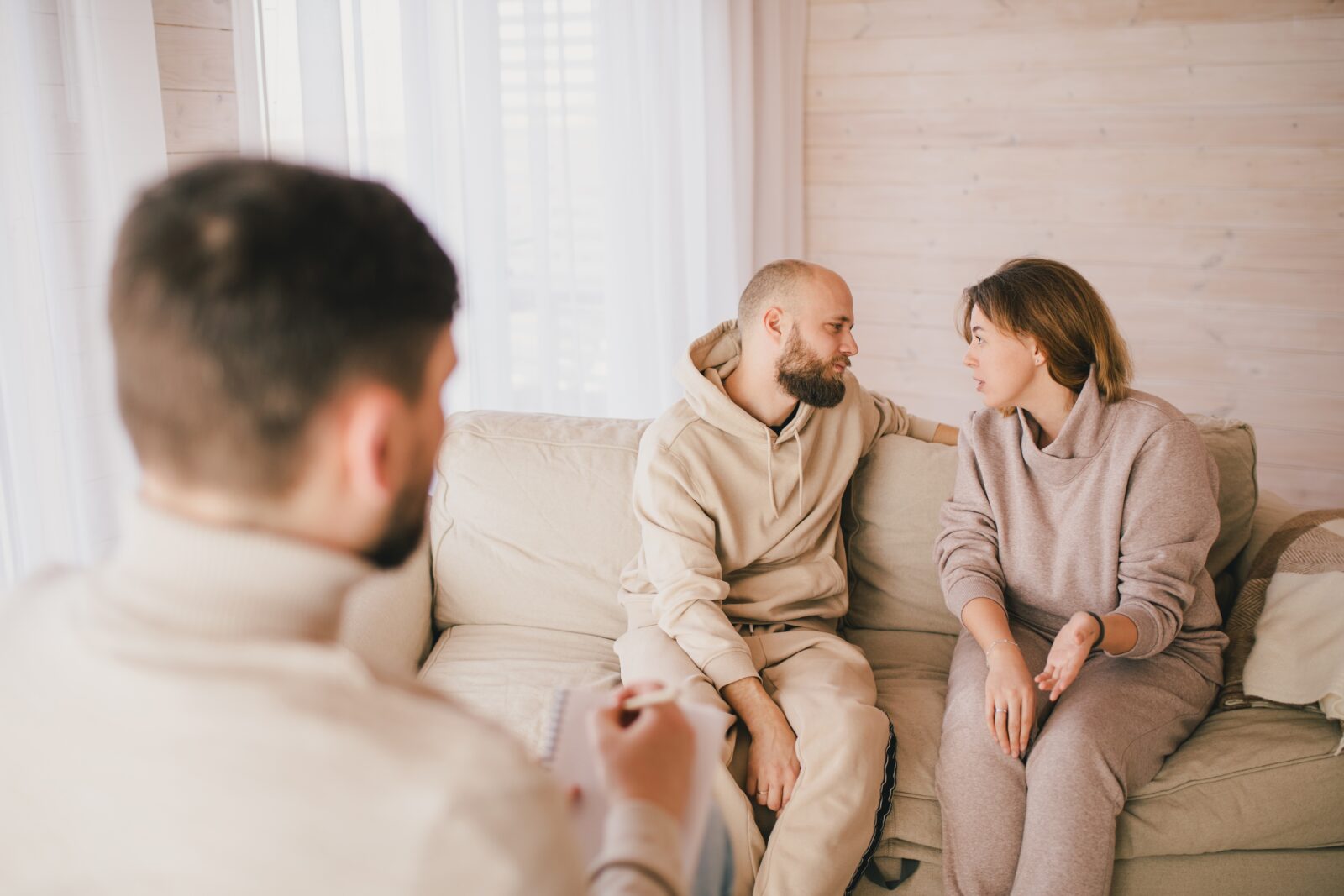 Couple in a supportive therapy session